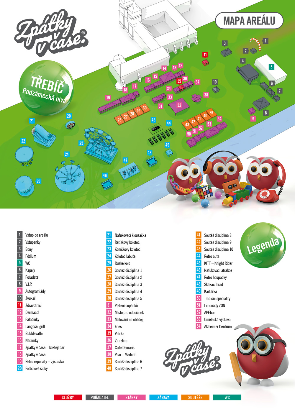 Mapa festivalu Třebíč