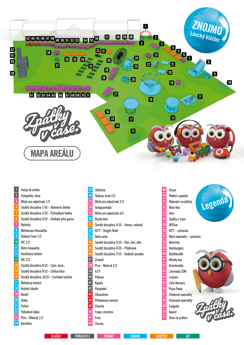 Mapa festivalu Znojmo